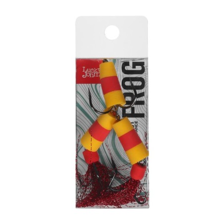 Bait jig lucky john frog, yellow, red in a blister-3