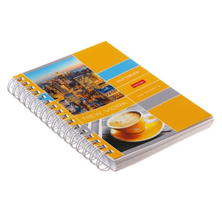 Note book A6, 140 sheets in a cage on the crest "Business City", cover Combined Cardboard-4