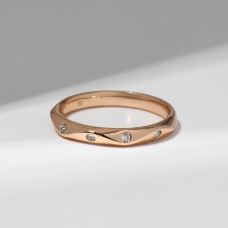 Ring Xuping Iskus, white color in gold, size 18-1
