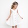 Sleeveless girl Minaku color white, height 98 cm