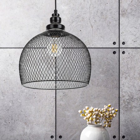 Lamp PL7 BK E27 60W H-pLAPHE 28 cm, suspension 72 cm, black