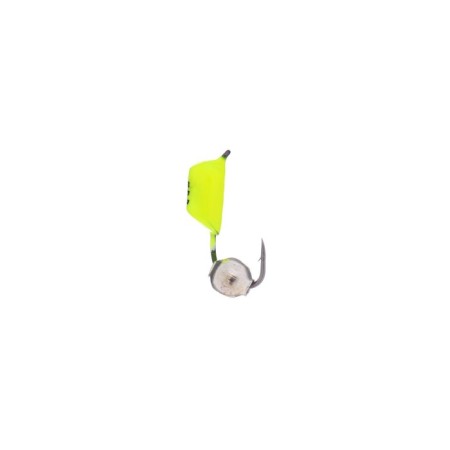 Mormyshka column lime, black stripes + ball silver, weight 0.9 g-1