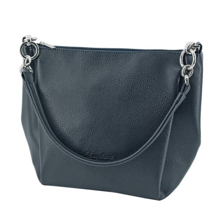 Female bag, artificial leather, blue 22x10x26 cm