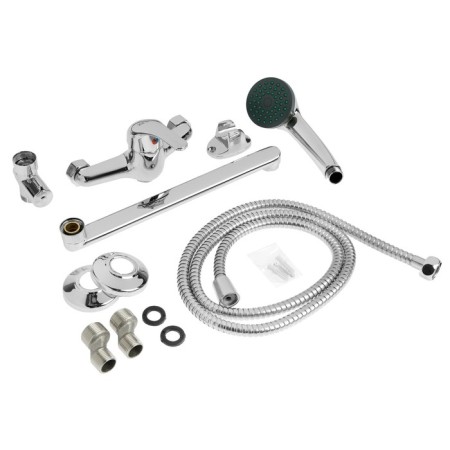 Bath mixer Zein Z0252, cartridge ceramics 35 mm, with shower, chrome-9