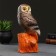 Piggy bank "Owl on the stump" Brown, 11x13x27.5cm