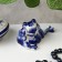 Souvenir toad, gzhel, 5.5 x 8 cm