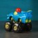 Piggy bank "Machine in the cap" Blue, 15cm