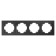 4-seater frame, glass, Catherine series, GFR00-7004-06, graphite