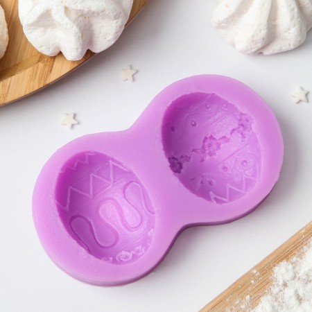 Mold "Easter Egg", silicone, 10.4 × 5.5 cm, color mix-5