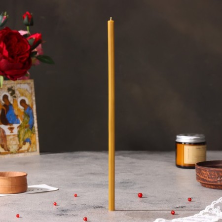Church candle from wax No. 20, dark natural, 1 kg-1