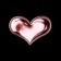 Application "heart", 3.9 × 2.7 cm, 10 pcs, pink color