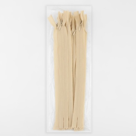 Lightning secret, No. 3, non -income, automatic lock, 25 cm, ivory color-2