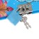 Notebook Gift Book on the lock, A6+, 50 sheets, line, "Butterfly", mix