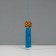 Textile suspension, plastic "Chinese lion" Blue 2x4x14 cm