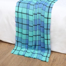 Rio Plaio 150x200cm, Blue, 180g/m, HL 25%, Acryl 75%