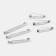 Assorted basics for brooches, 45 /40 /32 /30 /25 /20 mm, 12 pcs, silver color