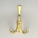 Hook furniture tundra TKT003, three -rod, gold