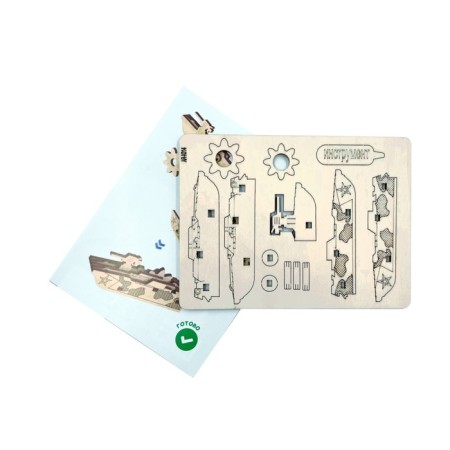 Wooden designer, prefabricated model "Kater. Raptor "-8