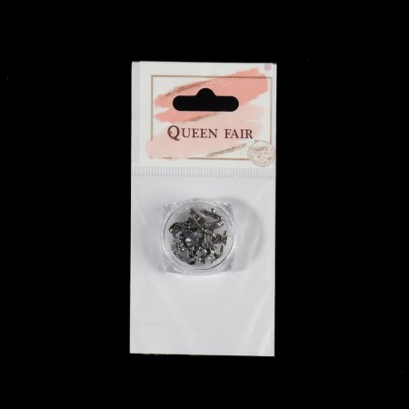 Figures for the design of the nails "Gothic", voluminous, metal, silver color-4
