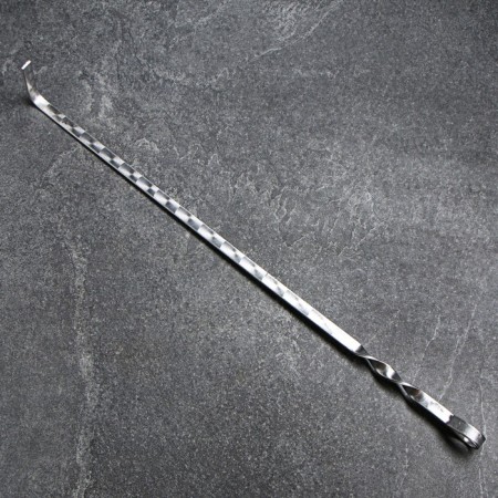 Stainless steel poker, handle - ring, width - 12 mm, 60 cm-1
