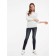 Jumper female elongated knitted Conte Elegant, size XS, white color