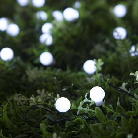 Garland “thread” 4.5 m with nozzles “balls”, IP44, dark thread, 30 LED, white glow, 2 modes, solar battery-2