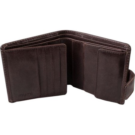 Purse n/k, button, brown color "Cairo"-1
