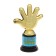 The award figure "The best", five, Cup, plastic, gold, 6.5 x 10.5 x 4 cm.