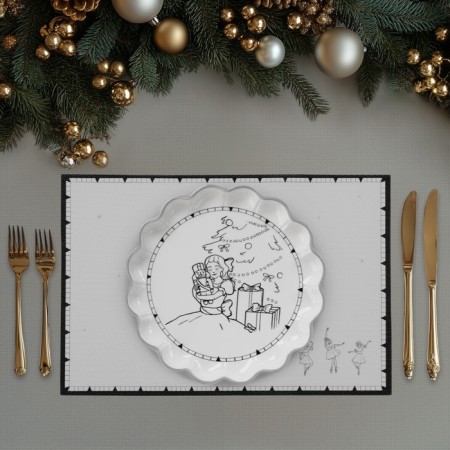 New Year's napkins on the table of the magic fairy tale, 4 pcs, serving, 45 × 30 cm