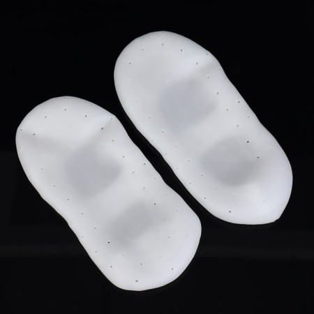 Socks for pedicure, silicone, with a strap, 16 × 9 cm, size m, color white-2