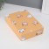 Casket leatherette for jewelry with a mirror "cats" yellow 15x21.5x5.5 cm