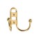 Hook furniture tundra TKD017, two -rod, gold