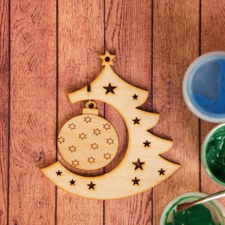 Harvesting for creativity "Christmas tree with a New Year's toy", suspension