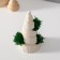Souvenir "New Year tree" with moss white, height 10 cm, d-5 cm (moss green stabil)