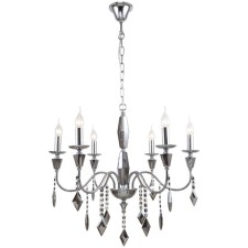 Люстра подвесная Grace 6xE14 40Вт, размер 66x66x85-171 см, цвет хром
