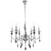 Suspended chandelier GRACE 6XE14 40W, size 66x66x85-171 cm, chromium color