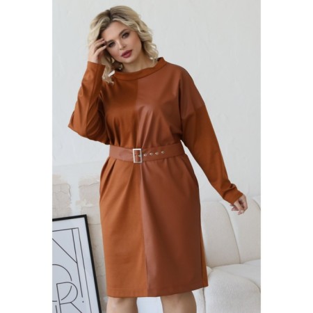 Women's dress, size 54, brown color-5