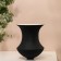 Vase for flowers decorative "Demeter" color black 22 x 17 x 17 cm