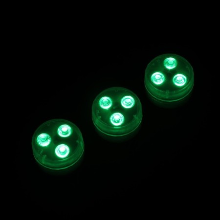 Waterproof lamp minimal mini, 3 x 1.9 cm, 3 pcs, from CR2032 (in set), remote control, rgb, IP68-6