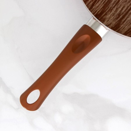 Deep pan Kantry, D = 26 cm, plastic handle, anti -stick coating, brown color-3