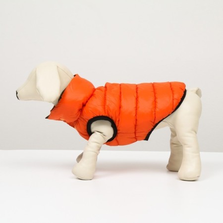 Dog jacket two -sided with a collar, ds 24, Osh 24, og 40, orange/green-3