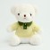 Soft toy "White Bear" in a green jacket, 26 cm