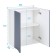 Wardrobe hinged 600 Helga, 600x300x720, Bely/Marengo Soft MDF