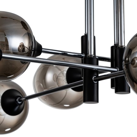 Lamp on the ESCADA rod, 1138/8P. 8x40W, E27, 800x800x360 mm, black/chrome color-3