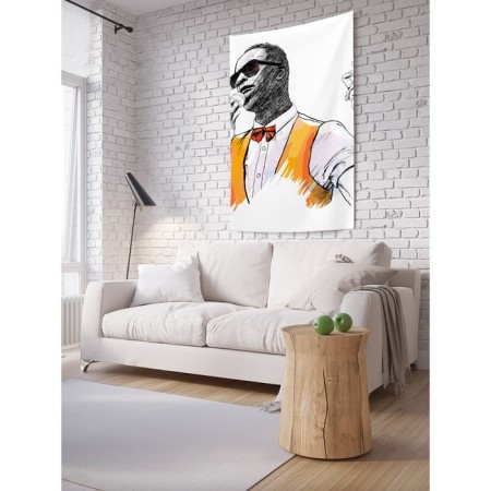 Decorative panel with photo printing "invigorating song", vertical, size 100x150 cm