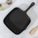 Pan grill Cast iron shade "Square", 23 × 23 cm, with a drain and a pen, black color