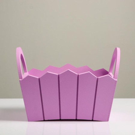 Kashpo wooden 25 × 16 × 17 cm "Maria", side pens, MDF, lilac-2