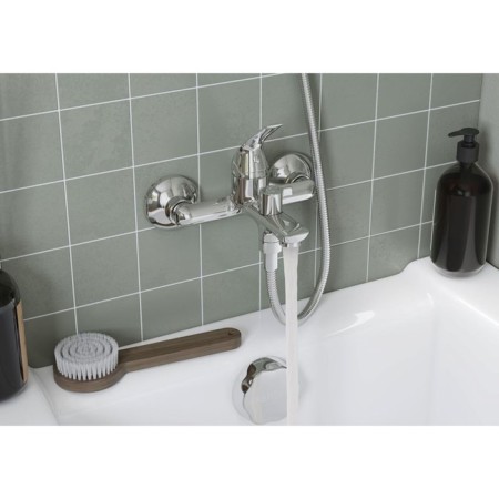Santek's bath mixer "Nico", short spout, with accessories, chrome-1