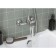 Santek's bath mixer "Nico", short spout, with accessories, chrome