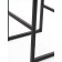 FRAME bar stool, 356 × 336 × 811 mm, velor, gray / black metal color